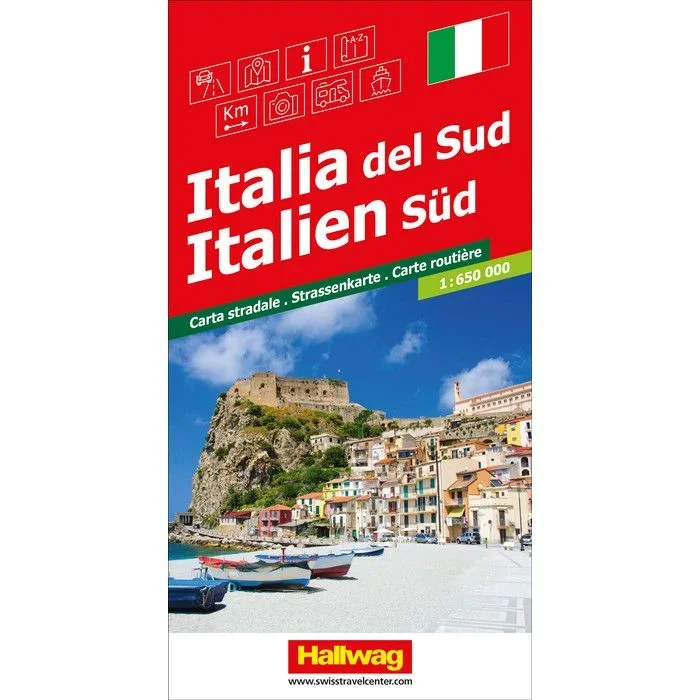 Italy South Hallwag Road Map