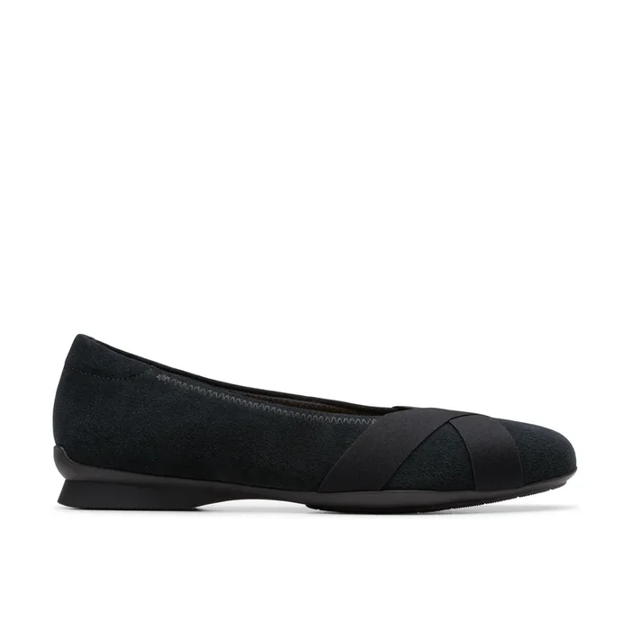 Jazmynn Gem Black Suede Slip Ons