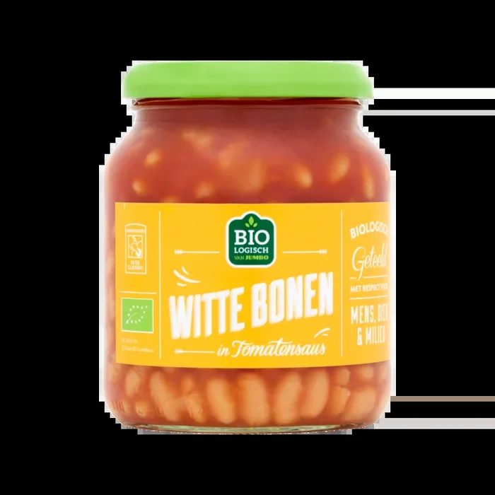 Jumbo Organic white beans in tomato sauce