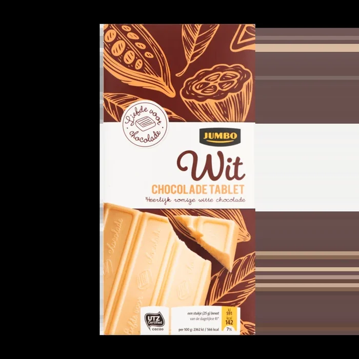 Jumbo White chocolate tablet