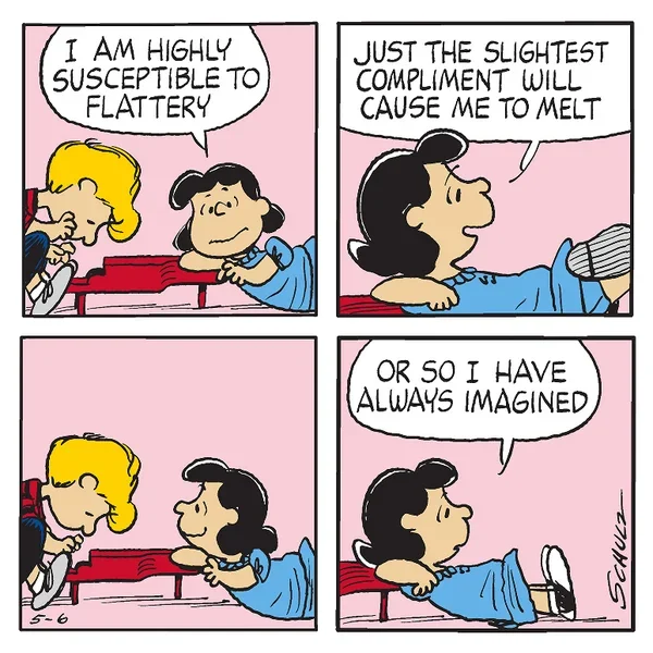Just The Slightest Compliment Snoopy Card