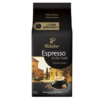 Kaffeebohnen Espresso Sicilia Style Intense Roast Tchibo 1kg