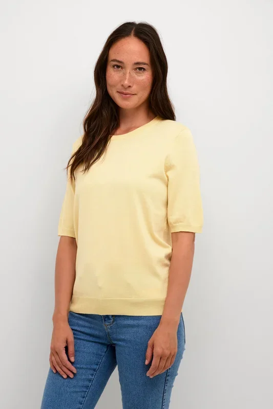 KAlizza Short Sleeve Round Neck Pullover Plain