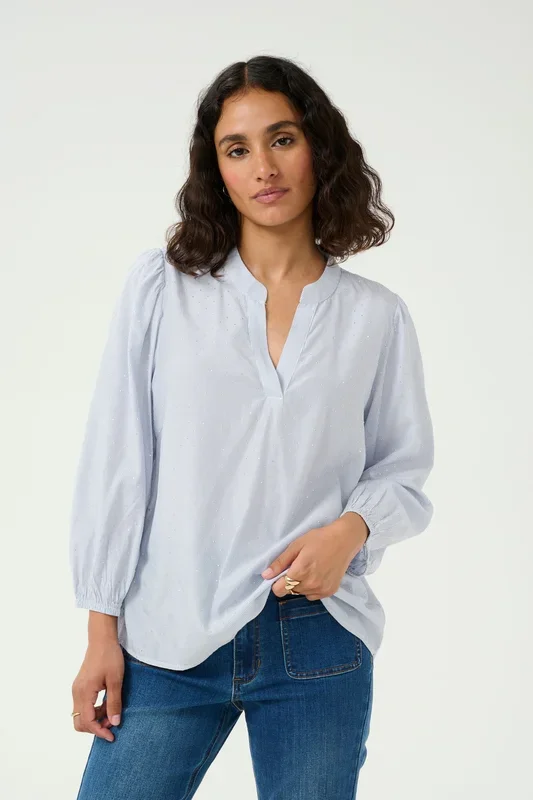 KAmilena V-Neck 3/4 Sleeve Blouse