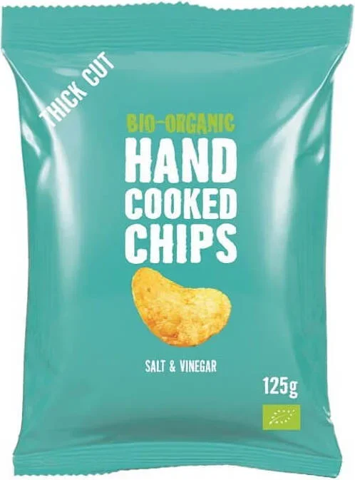Kartoffelchips, dünn geschnitten, mit Salz-Essig-Geschmack BIO 125 g – TRAFO