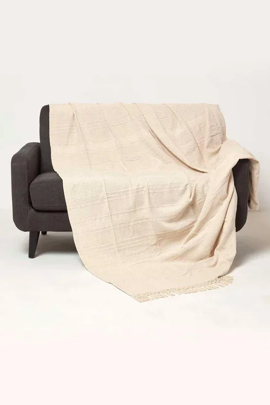 Kashi Cotton Throw with Tassels