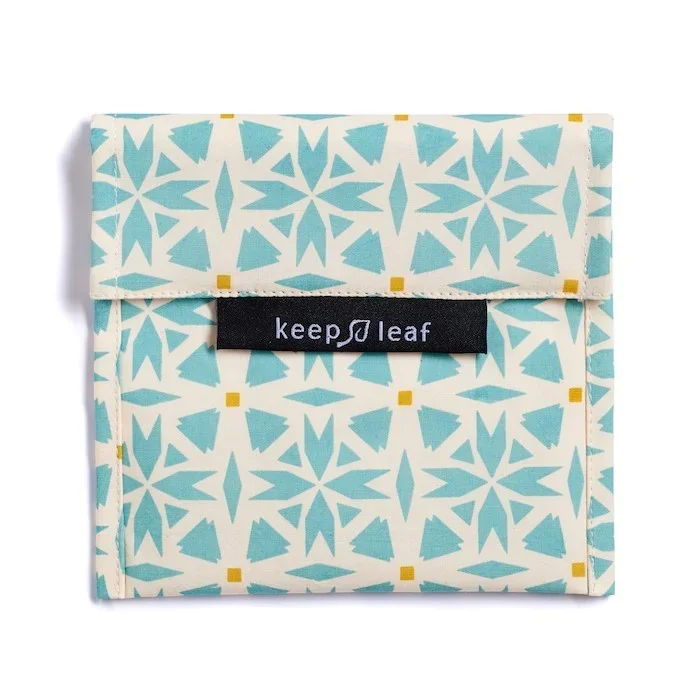 Keep Leaf Sandwich Bag with Geo Print