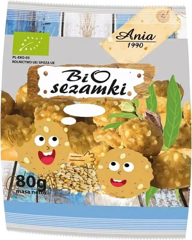 Kekse mit Sesamsamen BIO 80 g – BIO ANIA