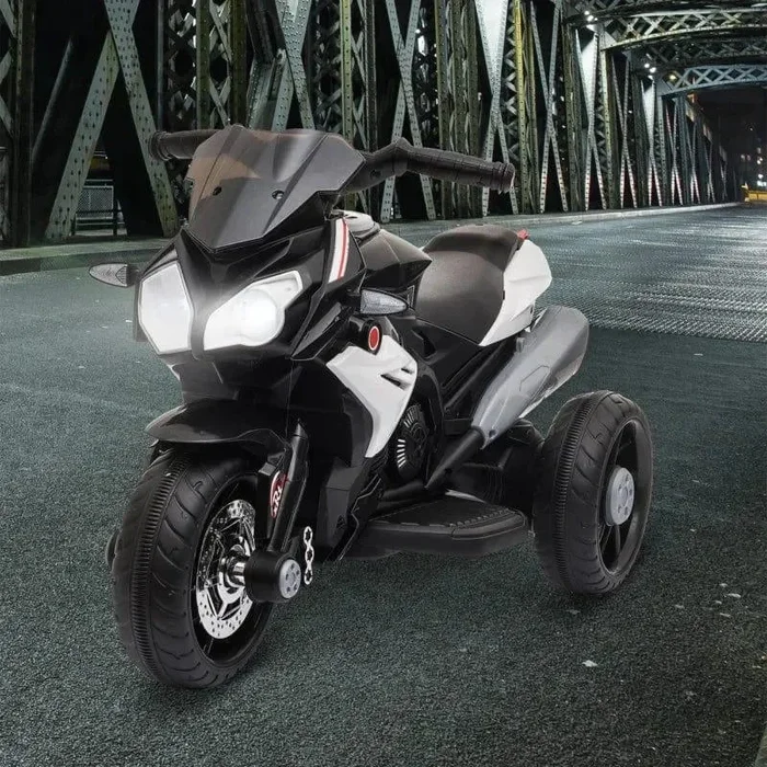 Kids Electric Ride On Motorcycle with Lights, Music and Horn in Black 6V