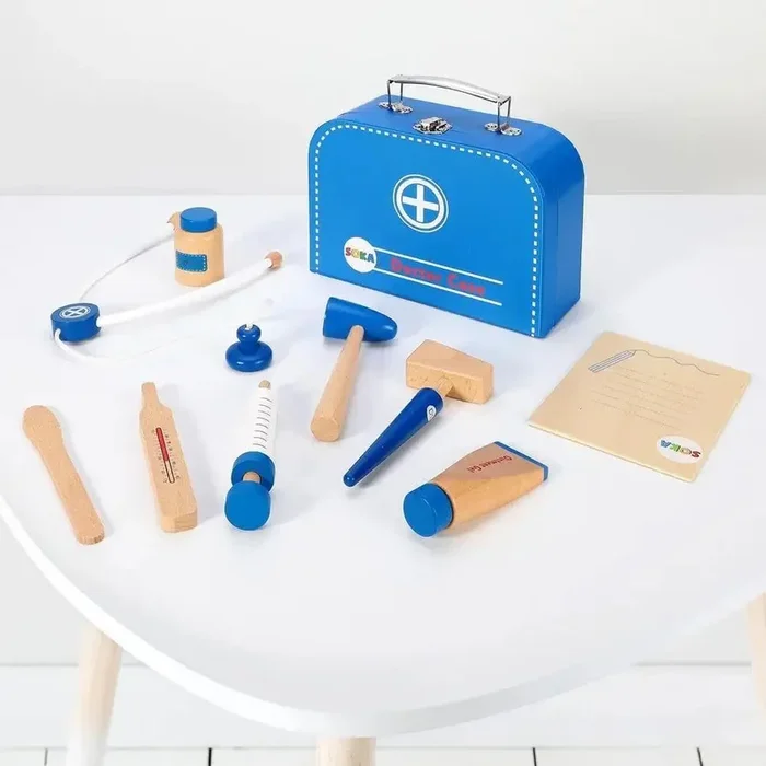 Kids Wooden Doctor Set | Medical Role Play Kit with Carry Case SOKA®