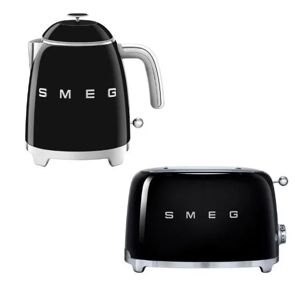 KLF05 Retro 50’s Style Mini Kettle 0.8L & TSF01 2 Slice Toaster Set