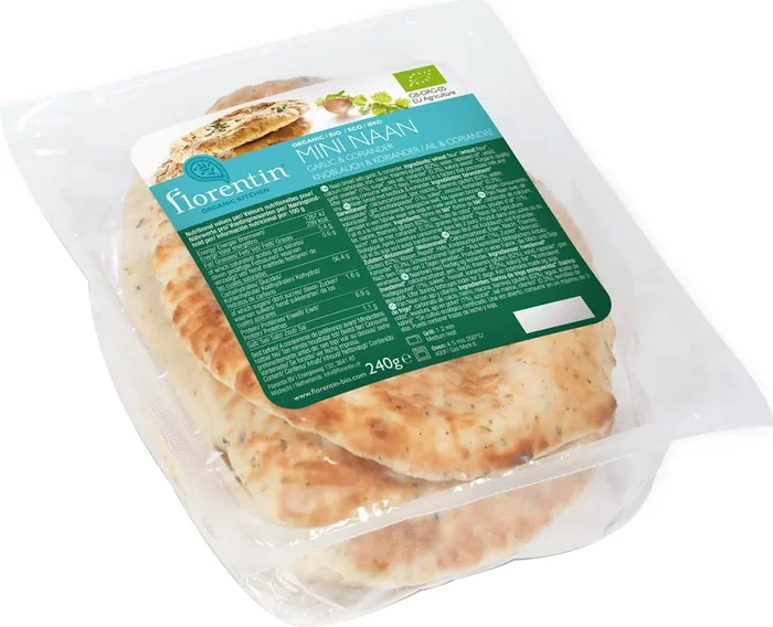 Knoblauch-Koriander-Mini-Naan-Brot BIO 240 g – FLORENTIN
