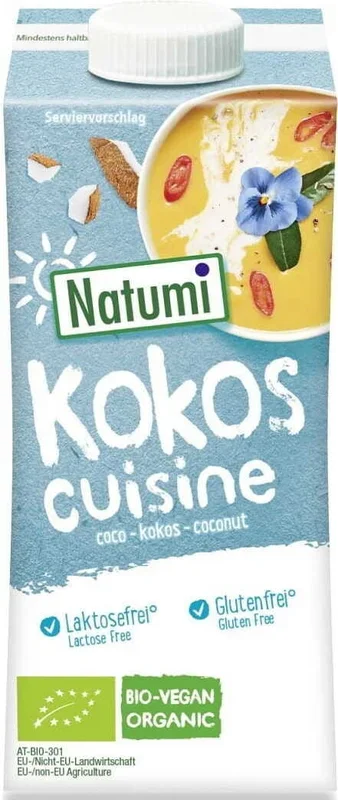 Konzentriertes Kokosprodukt zum Kochen und Backen glutenfrei BIO 200 ml – NATUMI