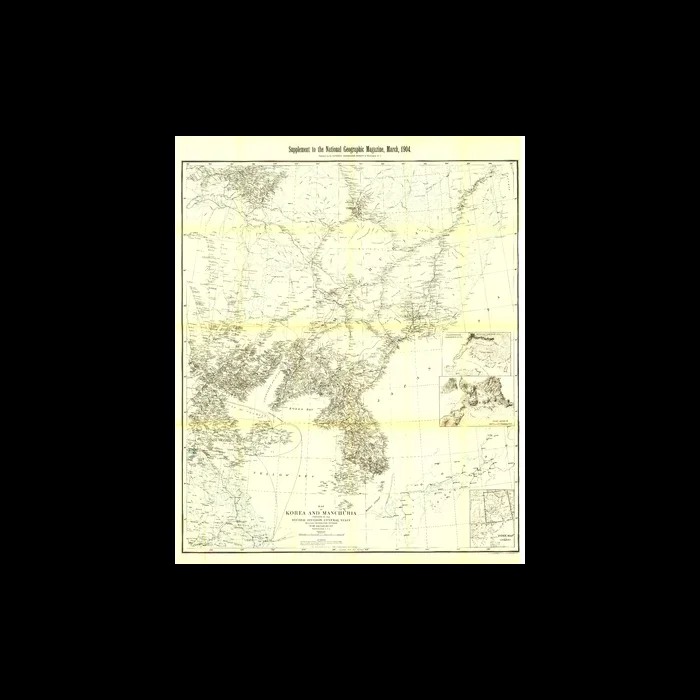 Korea and Manchuria – Published 1904 Map