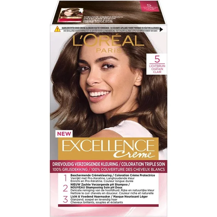 L’Oreal Excellence cream 5 light brown hair color