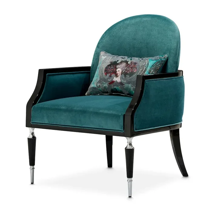 La Francaise Accent Chair – Azure/Black