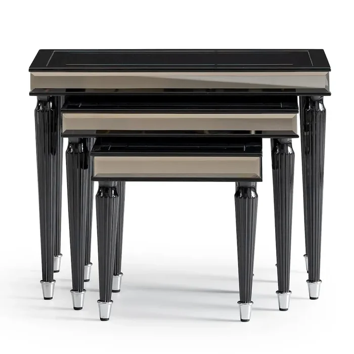 La Francaise Nesting Tables, Set of 3 – Black Ice
