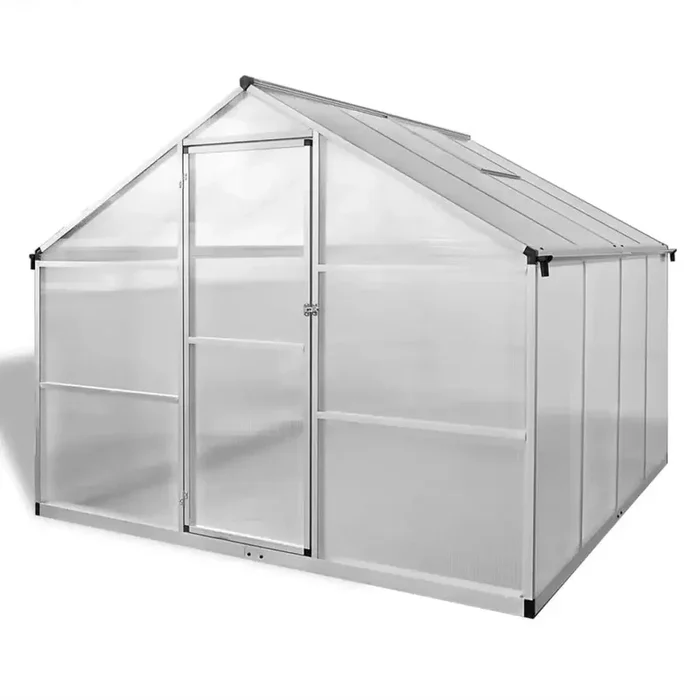 Large Aluminium Greenhouse | 6.05m² Double-Walled Polycarbonate Grow House VIDAXL