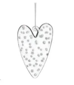 Large Glass Heart Hanging Decoration