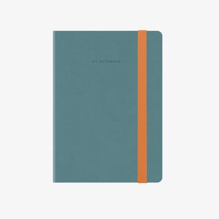Large Lined Blue Grey Notebook