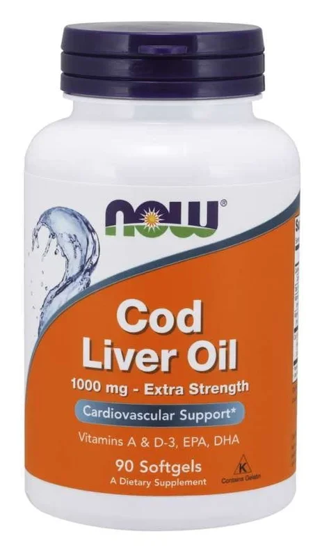 Lebertran 1000mg 90 sgel. – NOW FOODS Kabeljauöl