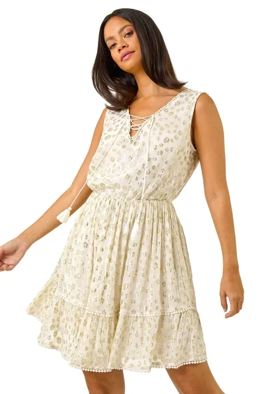 Leopard Foil Dress