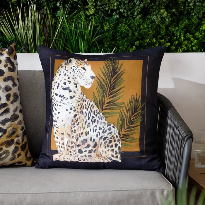 Leopardis Cat Printed Outdoor Cushion