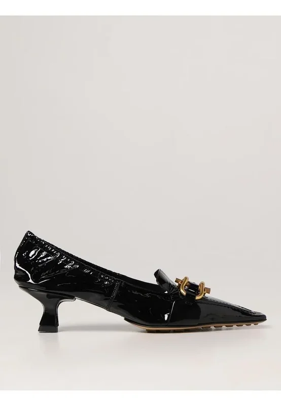 Lido Patent Leather Loafers- Black High Heel Shoes