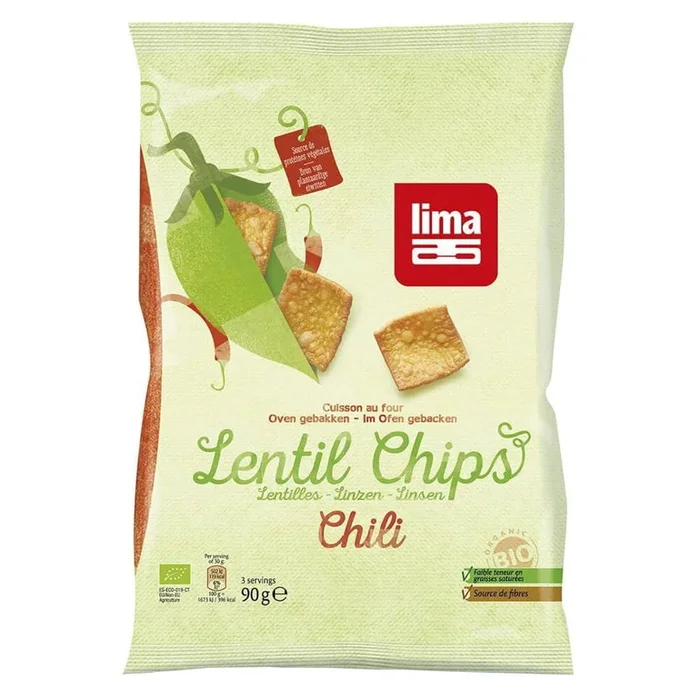 Linsenchips mit Chili BIO 90 g – LIMA