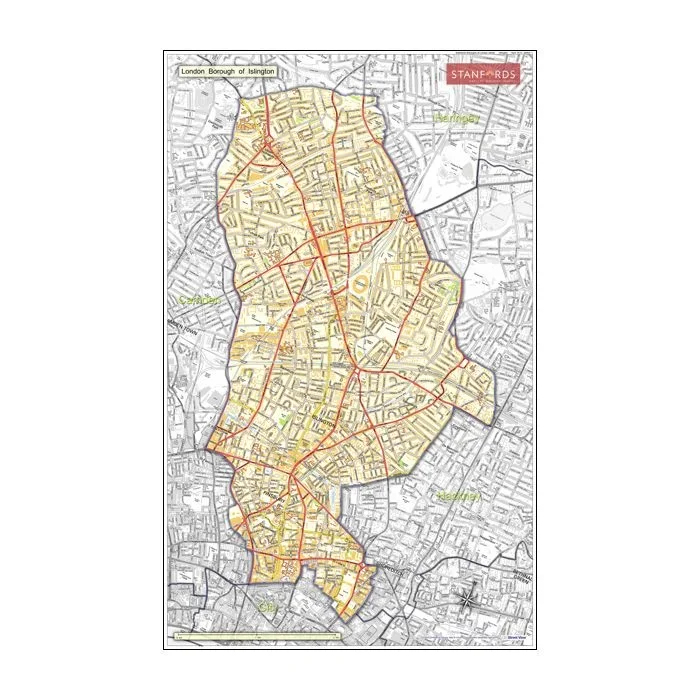 London: Islington Borough Map – Stanfords Print on Demand