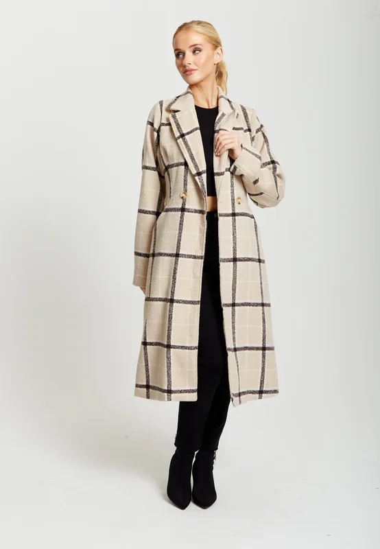 Longline Check Coat
