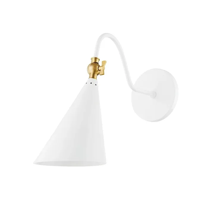 Lupe Wall Sconce In Aged Brass/Soft White Color