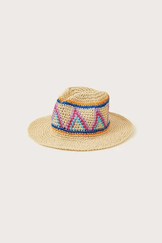 Macrame Detail Fedora Hat