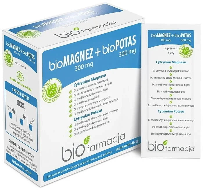 Magnesium 300 MG + Kalium 300 MG 30 Beutel – BIOPHARMATION