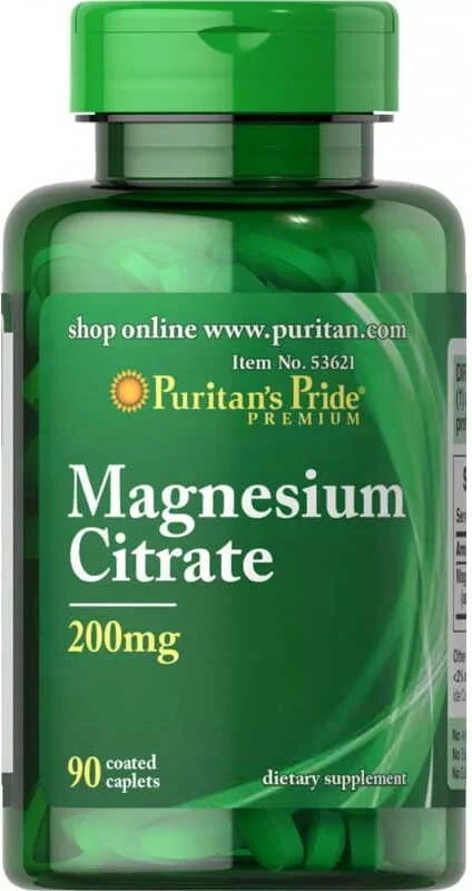 Magnesiumcitrat 200 MG Magnesiumcitrat 90 Tabletten PURITAN’S PRIDE