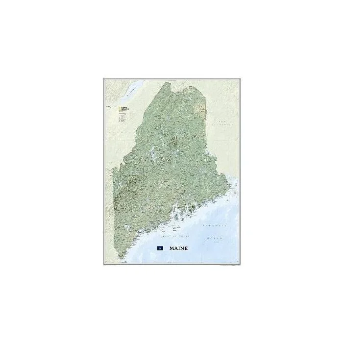 Maine NGS Wall Map LAMINATED