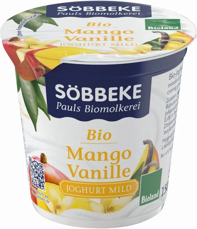 Mango-Vanille-Joghurt BIO 150 g – SOBBEKE
