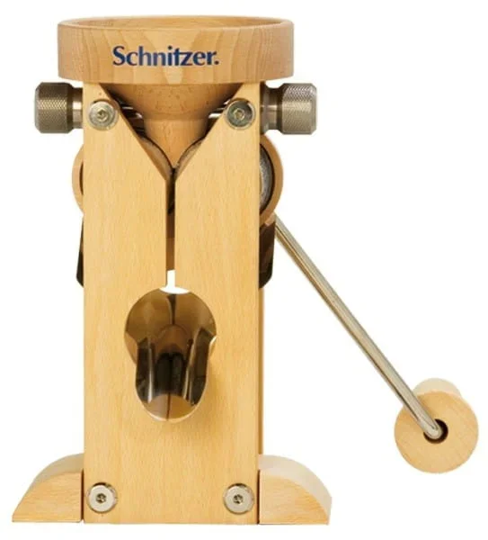 Manuelle Mühle für Campoflocken mit Metallwalzen – SCHNITZER