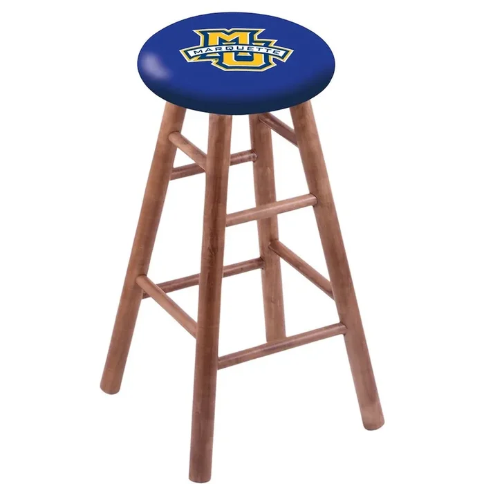 Maple Counter Stool in Medium Finish with Marquette University Seat