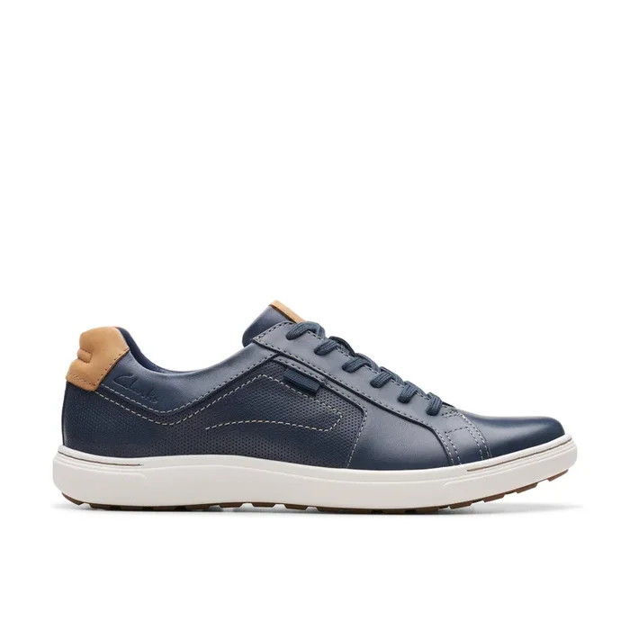 Mapstone Lace Navy Leather Trainers