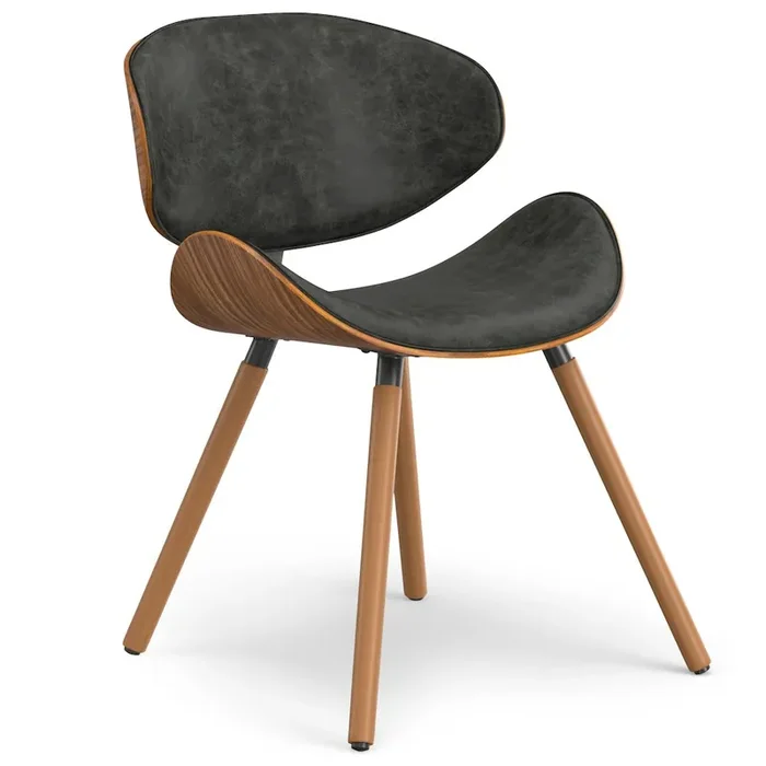 Marana Dining Chair In Slate Grey Vegan Faux Leather