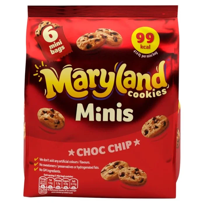 Maryland Minis Choc Chip 6 Pack – Case of 8