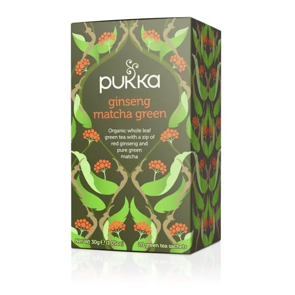 Matcha-Ginseng-Grüntee BIO – 20 PUKKA-Beutel