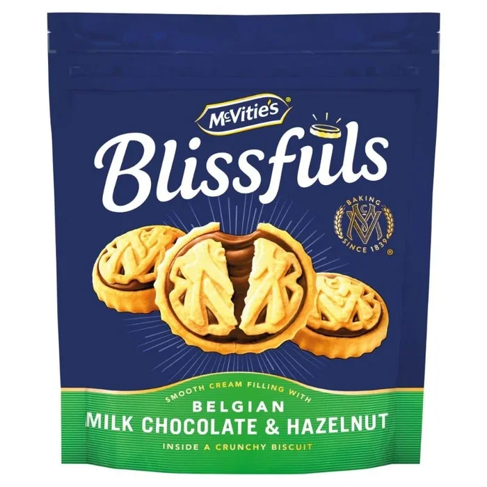 McVitie’s Blissfuls Belgian Milk Chocolate & Hazelnut 172g – Case of 6