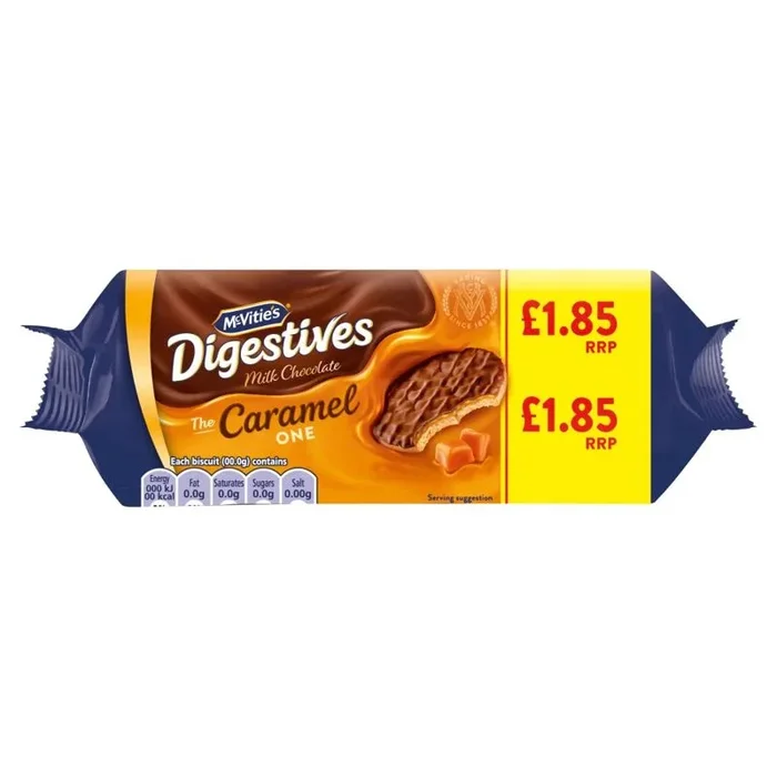 McVitie’s Caramel Digestives Biscuits 250g PMP £1.85 – Case of 15