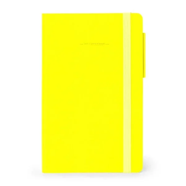 Medium Lined Neon Yellow Notebook