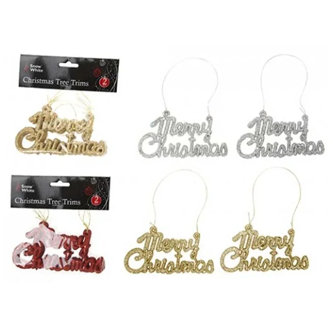 Merry Christmas Hanging Tree Decoration