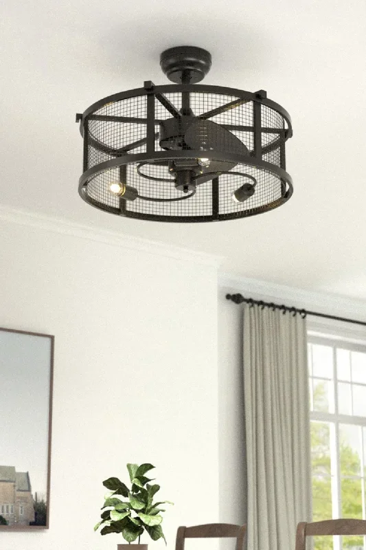 Metal Industrial Ceiling Fan Light