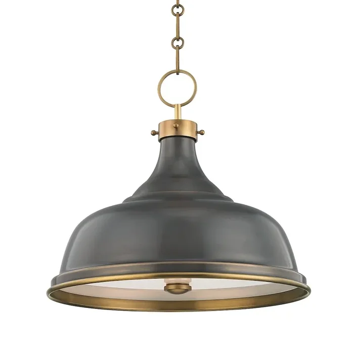 Metal No. 1 Pendant In Aged/Antique Distressed Bronze Color