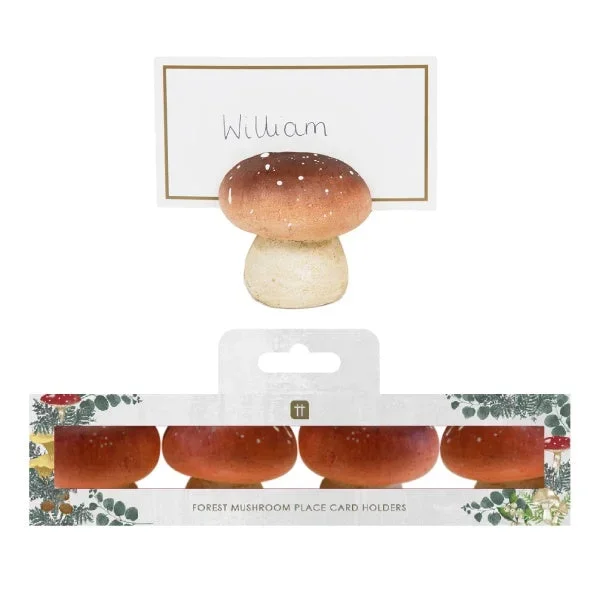 Midnight Forest Mushroom Placecard Holder And Place Cards